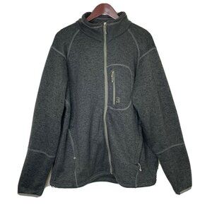 AVALANCHE Mens Size XXL Gray Full Zip Pockets Collared Warm Sweater JACKET Flaw‎